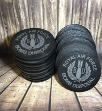 Load image into Gallery viewer, Unit Personalised Engraved Slate Coasters - Mess Dinner Logo Coasters
