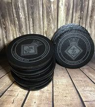 Load image into Gallery viewer, Royal Navy Trafalgar Night Engraved Slate Coasters - Mess Dinner Logo Coasters
