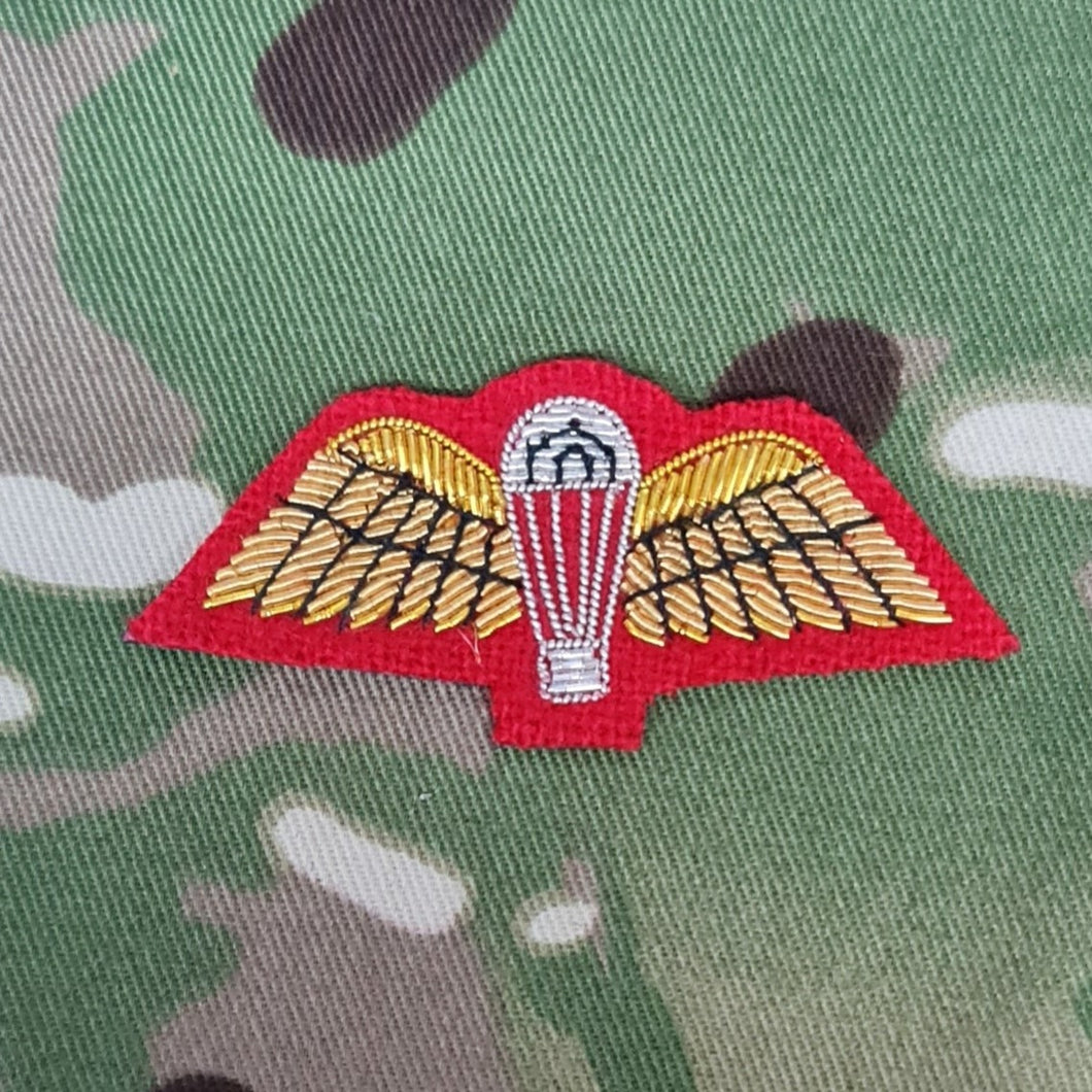 Mess Dress Jump Wings Red Wire Bullion Embroidered Badge
