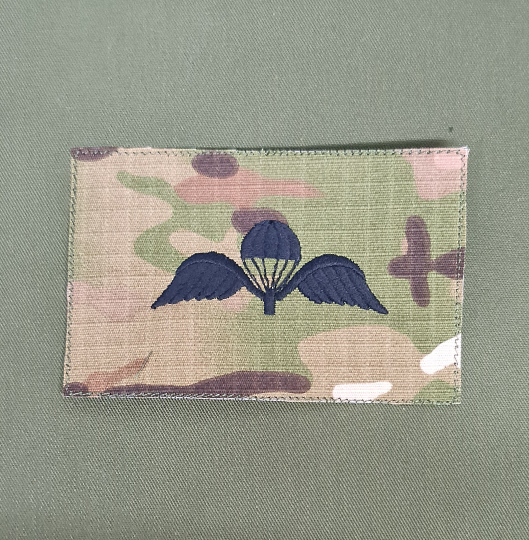 Belgium / Belgique - US (OCP, Full Size) Ripstop multicam fabric embroidered Parachutist wing jump patch / badge