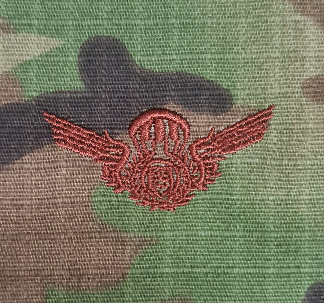 Portugal / Portuguese - US (OCP, Regulation Size) Ripstop multicam fabric embroidered Parachutist wing jump patch / badge
