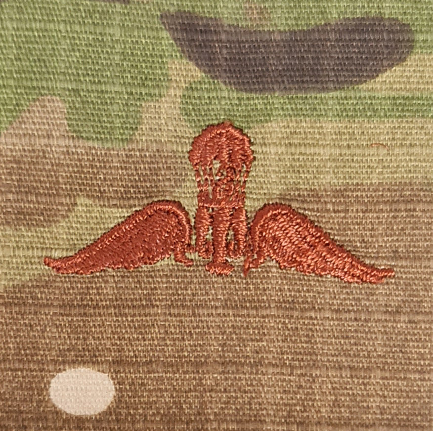 Thai / Thailand - US (OCP, Regulation Size) Ripstop multicam fabric embroidered Parachutist wing jump patch / badge