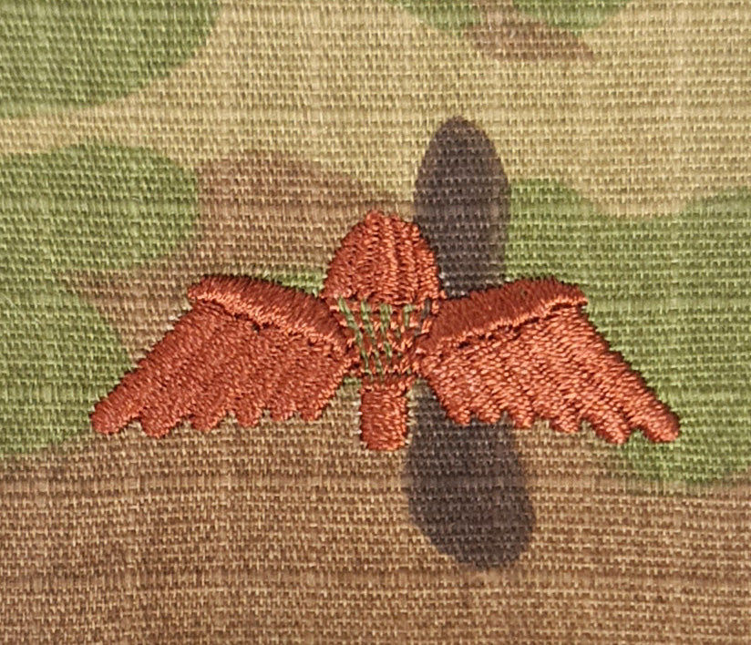 Australia / Australian - US (OCP, Regulation Size) Ripstop multicam fabric embroidered Parachutist wing jump patch / badge