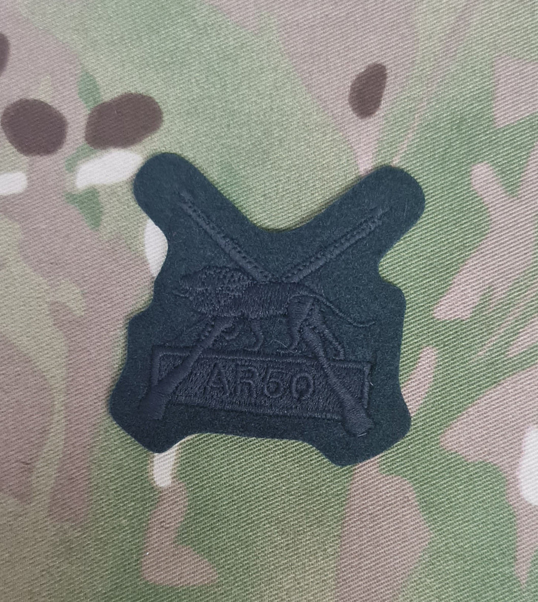 Bisley AR50 Shooting No2 Dress Badge (Rifles / RGR Black on rifle green variation)