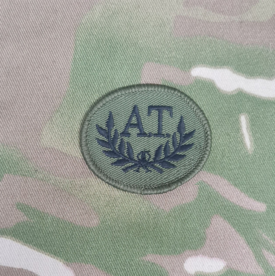 Embroidered Anti Tanks (AT) Qualification Badge - subdued - combat