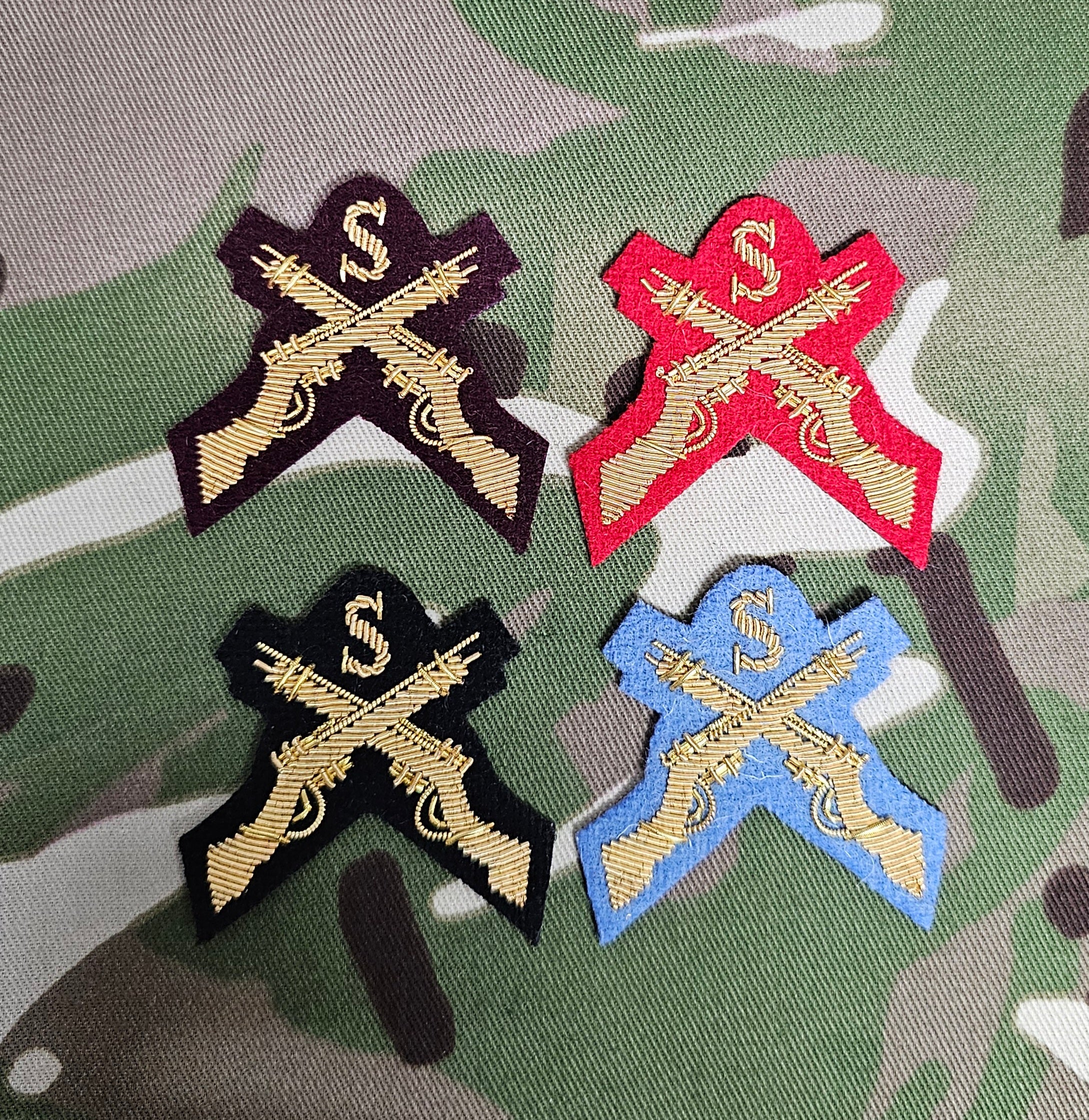 Crossed Rifles with 'S' / Sniper - qualification Wire Bullion Embroide ...