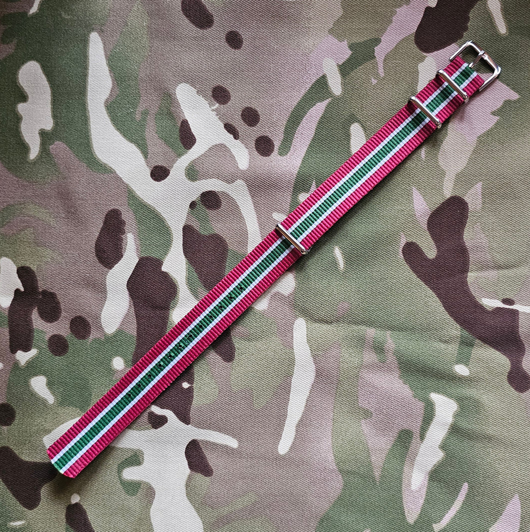 G10 Military Regimental Universal Watch Strap - 18mm width - Royal Army Medical Service - RAMS