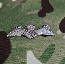 Load image into Gallery viewer, RAF / Royal Air Force Pilots Wings Metal (Kings Crown / CR3) - (Miniature / Mess Dress)
