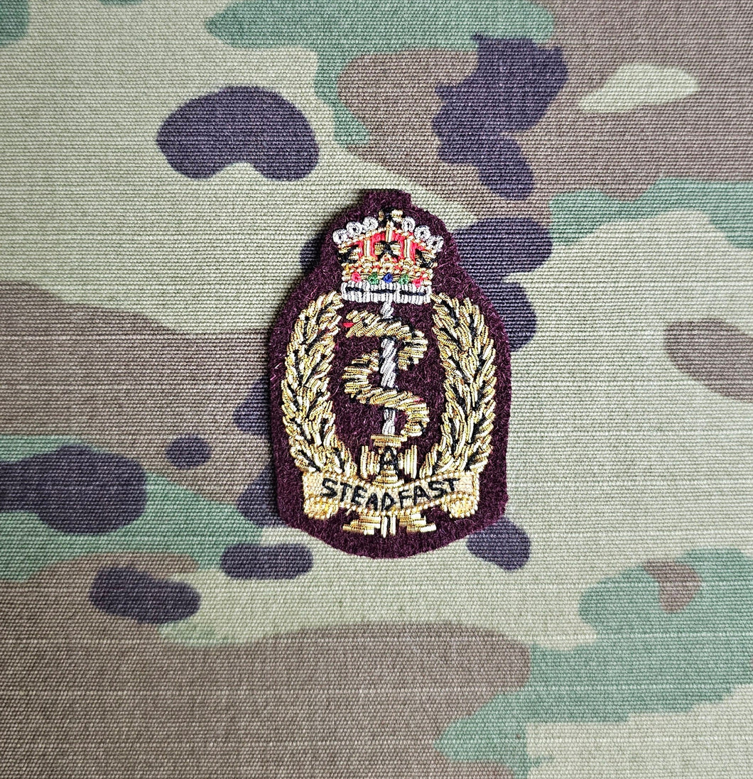 Royal Army Medical Service RAMS (16 Medical Regiment) Maroon Officers Bullion stitched Beret Badge (CIIIR)