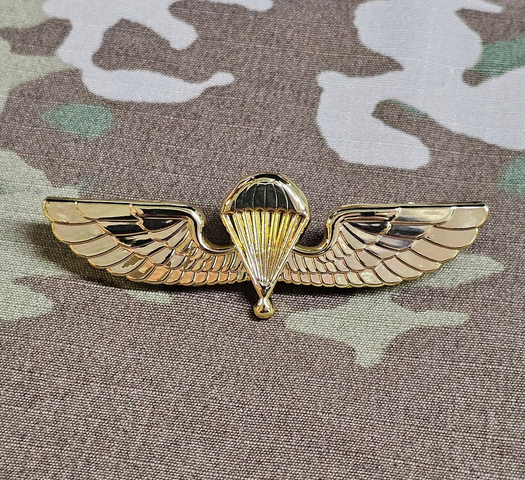 Greek / Greece parachutist jump wings metal badge - Advanced (Gold)