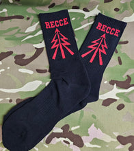 Load image into Gallery viewer, Reconnaissance Socks - Only for RECCE Legends - cotton crew sock -novelty socks in regimental colours
