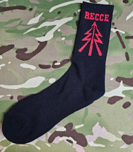 Load image into Gallery viewer, Reconnaissance Socks - Only for RECCE Legends - cotton crew sock -novelty socks in regimental colours
