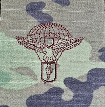 Load image into Gallery viewer, Slovakia / Slovakian - US OCP Ripstop multicam fabric embroidered Parachutist wing jump patch / badge
