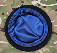 Load image into Gallery viewer, Dark Navy Blue Beret - British Army / Private purchase / Officer Style - Silk Lined, with leather band
