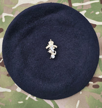Load image into Gallery viewer, Royal Electrical Mechanical Engineers CIIIR - Beret &amp; Cap badge deal - Dark Navy Blue Beret - Silk Lined, with leather band
