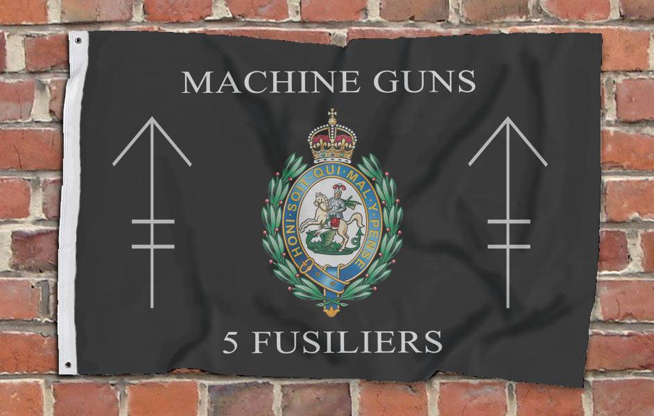 5 Fusiliers Machine Gun Platoon - Fully Printed Flag