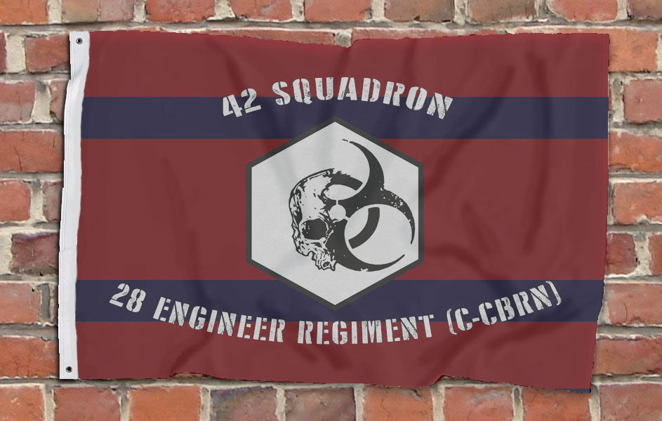 42 Squadron RE, 28 Engineer Regiment (C-CBRN)  - Fully Printed Flag