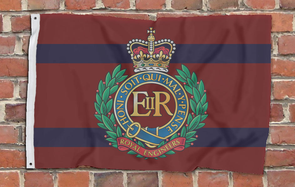 Royal Engineers / RE / Sapper - Fully Printed Flag