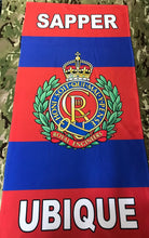 Load image into Gallery viewer, Royal Engineers / RE / Sapper - King Charles / Tudor Crown / CR3 - Fully Printed Towel - Choose your size
