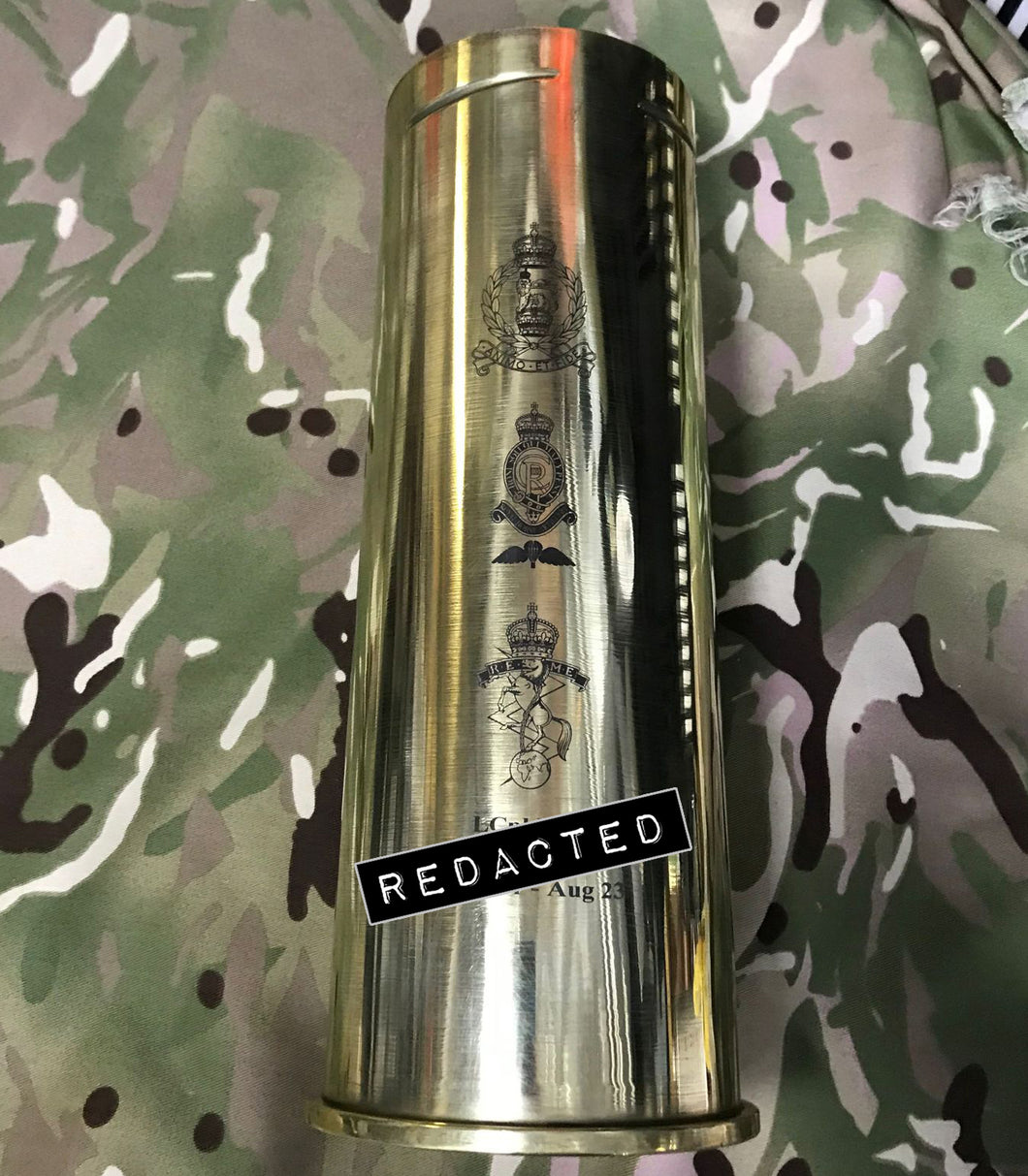 Engraving Service - Artillery 105mm Brass Shell / Cart / Cartridge Engraving