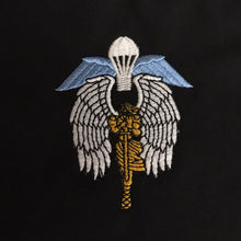 Load image into Gallery viewer, Airborne Wings / St Michael Patreon St of Paratroopers - Embroidered Design - Choose your Garment
