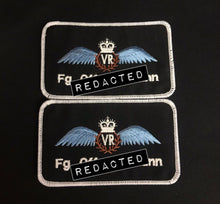 Load image into Gallery viewer, Bespoke Pilot / Crew Team Name Badge RAF Royal Air Force Volunteer Reserve (Training Branch) Wings VR
