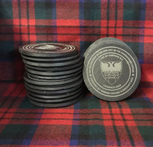 Load image into Gallery viewer, Regimental Personalised Engraved Slate Coasters - Dine Out 001
