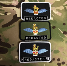 Load image into Gallery viewer, Bespoke Air / Ground Crew RAF AAC Name Badge AAC Pilot Wings Subdued
