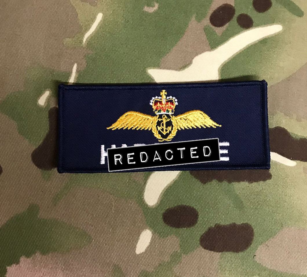 Fleet Air Arm  - Royal Navy Logo - Name Tape - 120mm x 50mm - RIG22 Style