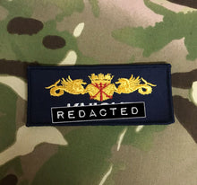 Load image into Gallery viewer, Principle Warfare Officer (PWO) (Gold Award) - Royal Navy Logo - Name Tape - 120mm x 50mm - RIG22 Style
