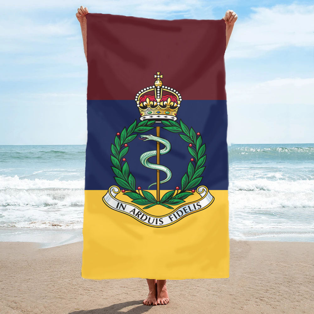RAMC / Royal Army Medical Corps  - King Charles / Tudor Crown / CR3 - Fully Printed Towel - Choose your size