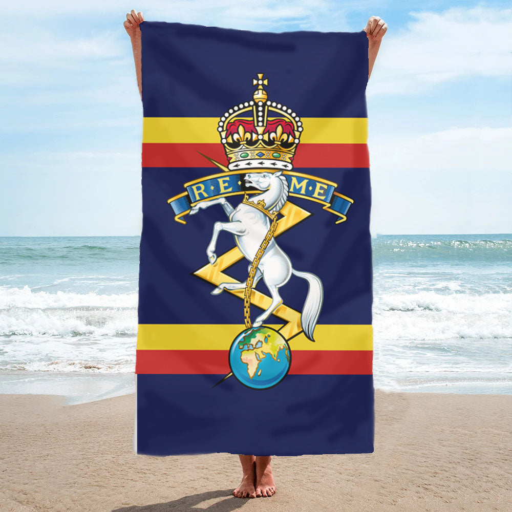 REME / Royal Electrical & Mechanical Engineers - King Charles / Tudor Crown / CR3 - Fully Printed Towel - Choose your size