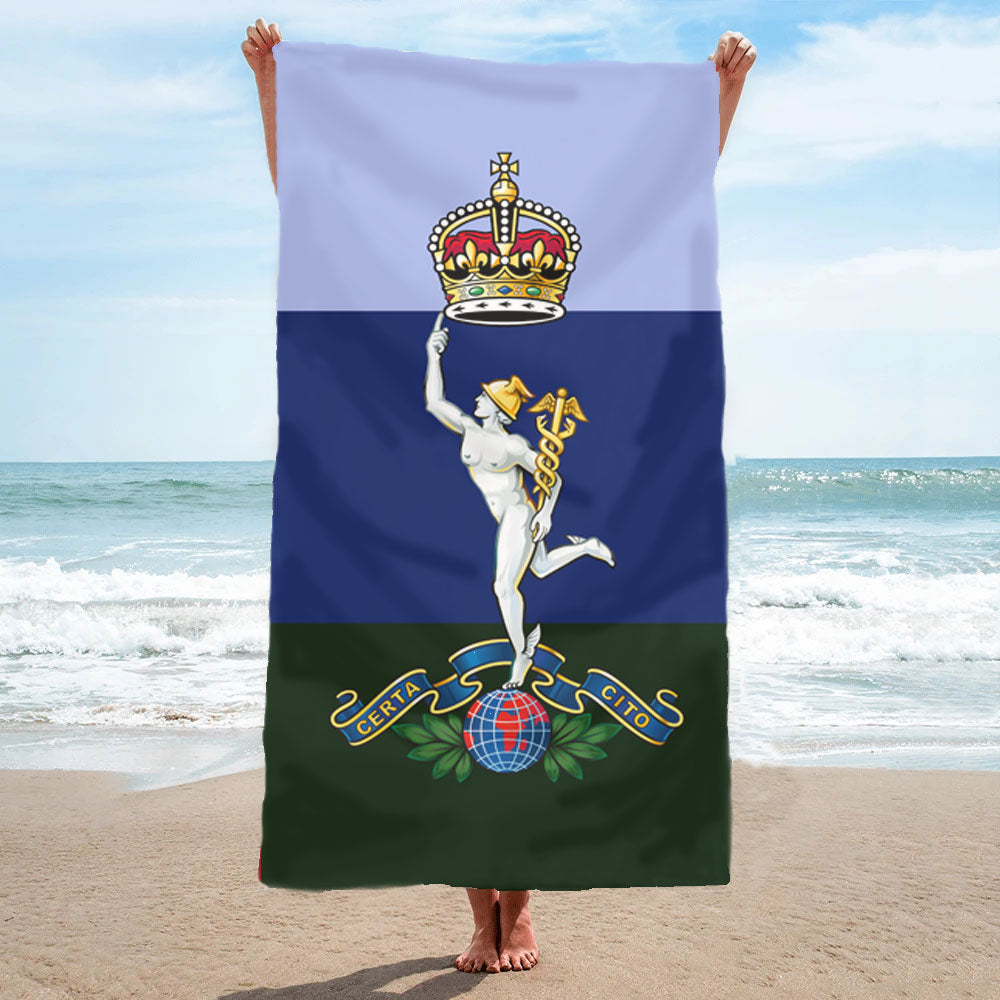 Royal Signals  - King Charles / Tudor Crown / CR3 - Fully Printed Towel - Choose your size