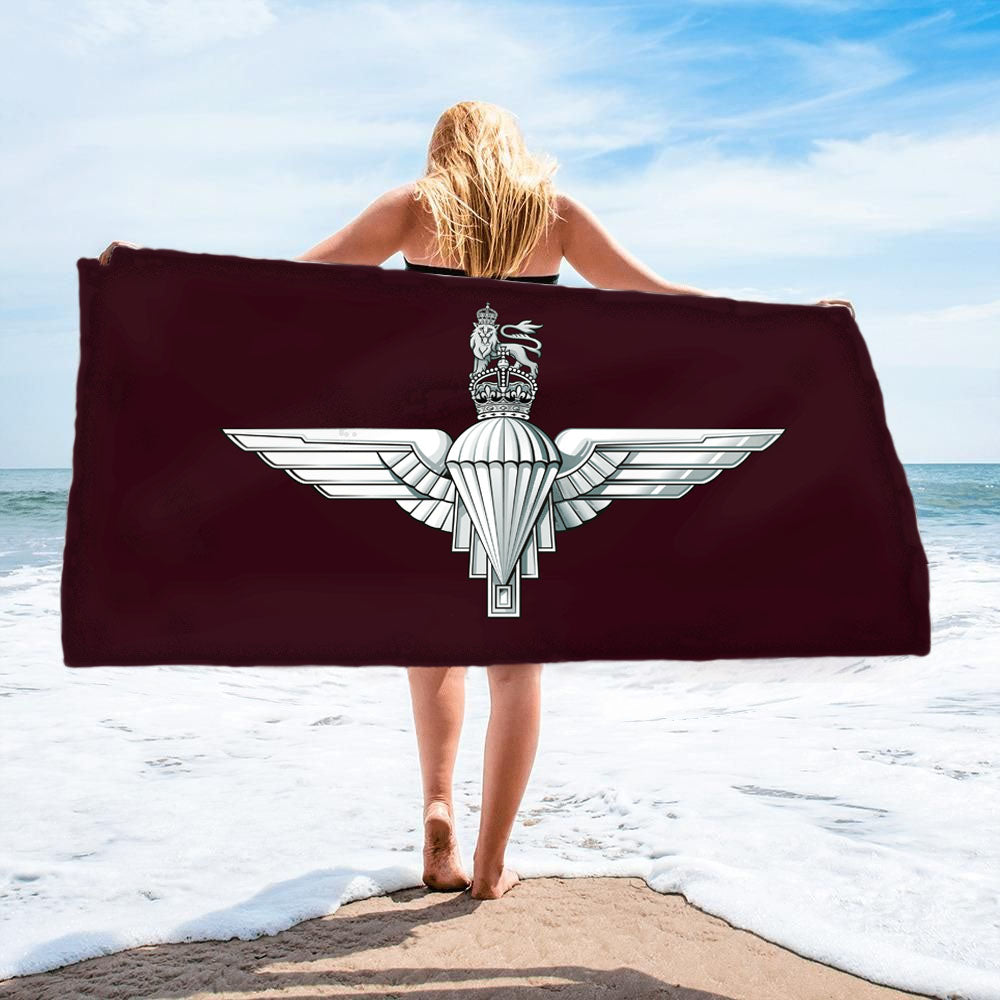 Parachute Regiment - King Charles / Tudor Crown / CR3 - Fully Printed Towel - Choose your size