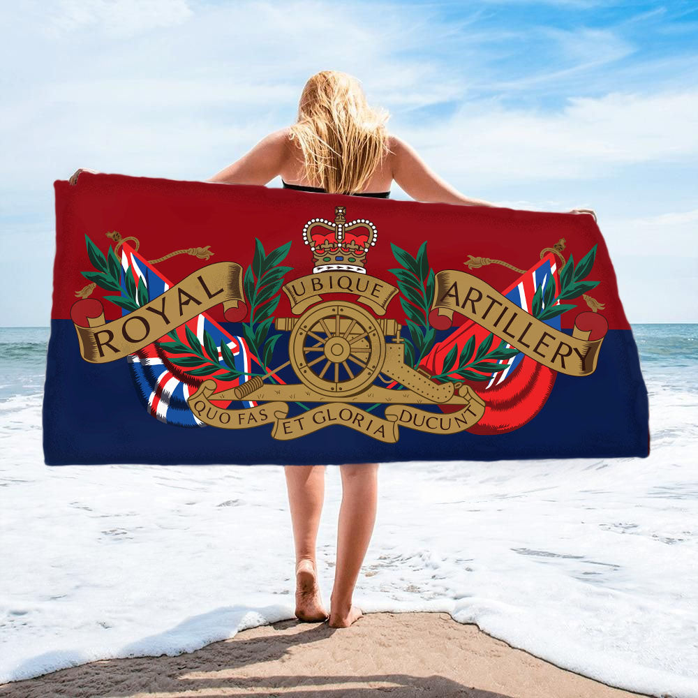 Royal Artillery Crest - Fully Printed Towel - Choose your size