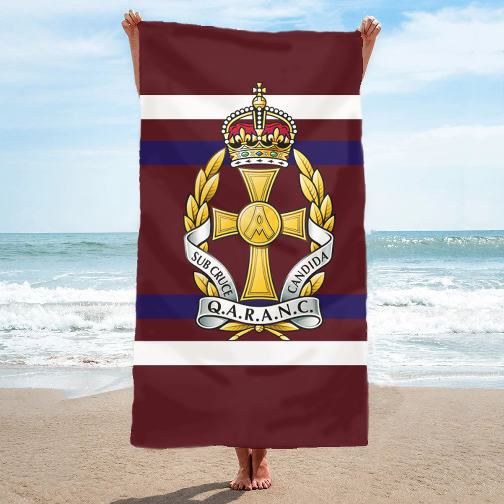 Queen Alexandra's Royal Army Nursing Corps / QARANC - King Charles / Tudor Crown / CR3 - Fully Printed Towel - Choose your size