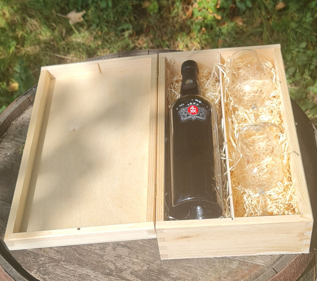 Double Bottle presentation wood box