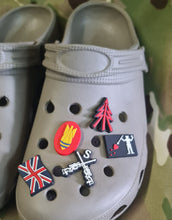 Load image into Gallery viewer, silicone / clog / water shoe - novelty charm / gem / logo logo customise your medic - ambulance service - Recce - viking - sealteam -
