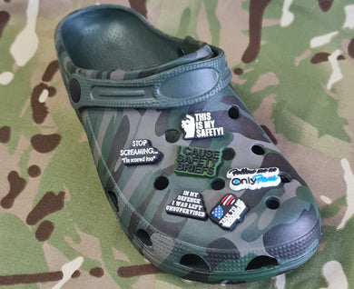 silicone / clog / water shoe - novelty charm / gem / logo logo customise your - footwear here - Morale / Tactical / Funny / Joke