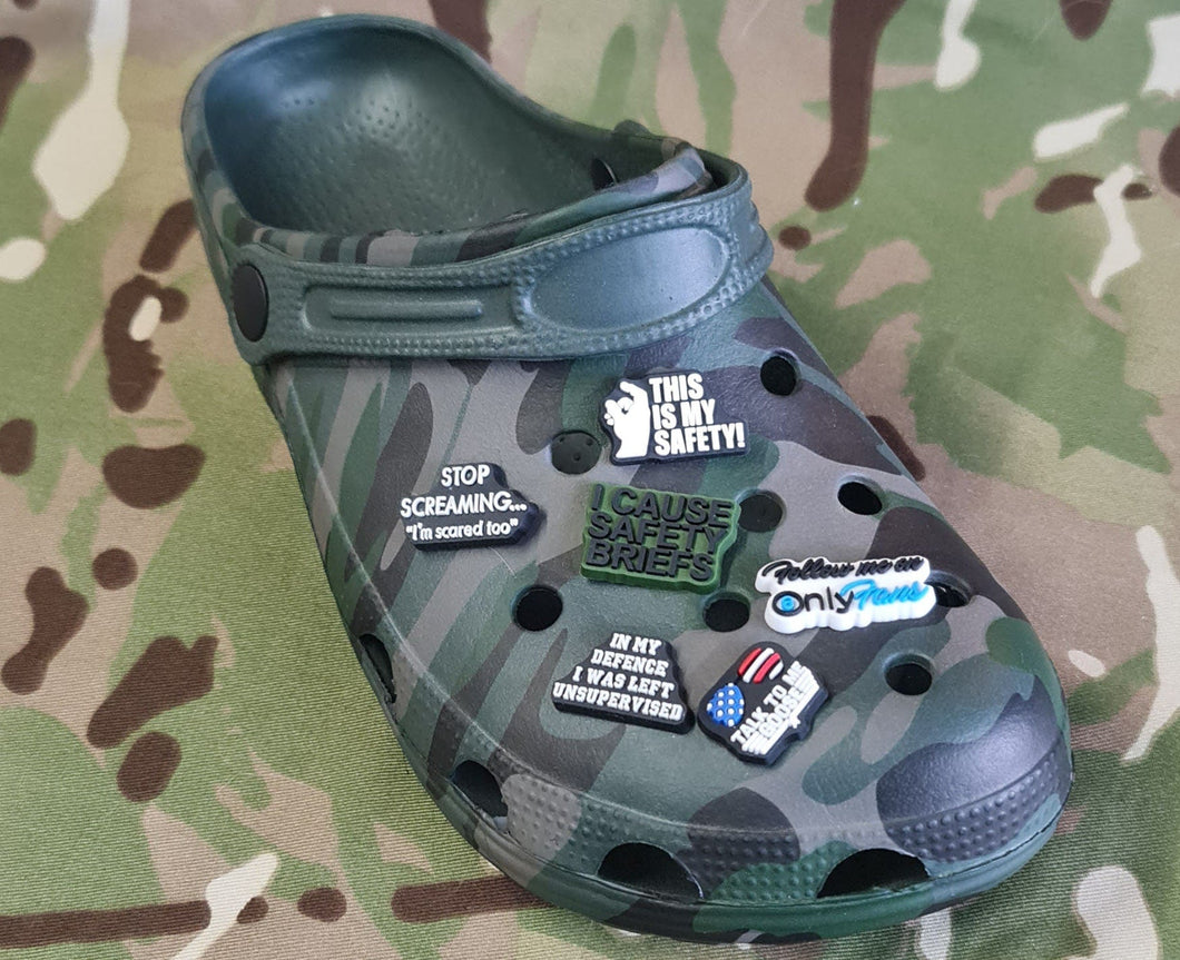 silicone / clog / water shoe - novelty charm / gem / logo logo customise your - footwear here - Morale / Tactical / Funny / Joke