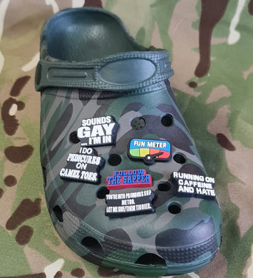 silicone / clog / water shoe - novelty charm / gem / logo logo customise your - footwear here - Morale / Tactical / Funny / Joke