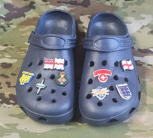 Load image into Gallery viewer, silicone / clog / water shoe - novelty charm / gem / logo logo customise your tactical military footwear here - DZ / TRF / PARA
