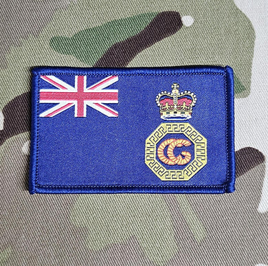 HM Coastguard Ensign woven patch / Queen Elizabeth EIIR - woven badge 50mm x 80mm approx