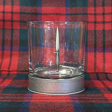 Fairburn Sykes Dagger / Commando forces - Metal 2D Logo / Motif Tumbler Whiskey Tumbler Glass 330ml old fashioned style