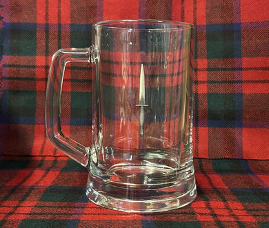 Fairburn Sykes Dagger / Commando forces - Metal 2D Logo / Motif - beer pint glass tankard 660ml logo glass