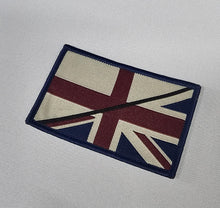 Load image into Gallery viewer, England / N Ireland / Wales / Scotland half Flag woven Badge Patch 50mm x 80mm flag vintage style velcro welsh Irish UK union jack
