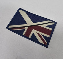 Load image into Gallery viewer, England / N Ireland / Wales / Scotland half Flag woven Badge Patch 50mm x 80mm flag vintage style velcro welsh Irish UK union jack
