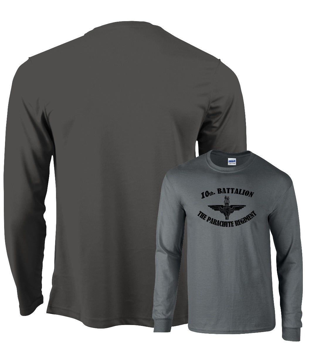 Double Printed 10th Battalion Parachute Regiment Longsleeve Wicking T-Shirt