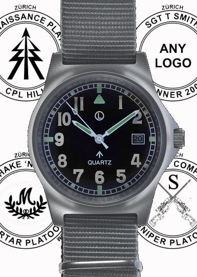 MWC G10 LM Stainless Steel Military Watch on a Grey NATO Strap (Fully Personalisation Available)