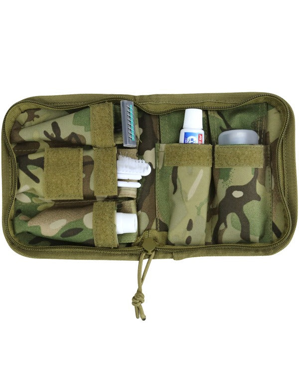 Camouflaged compact wash kit